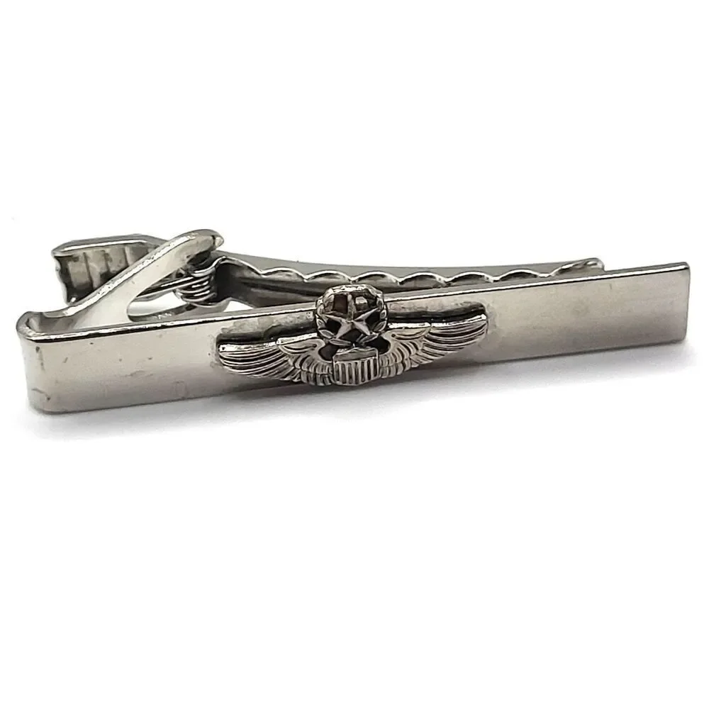 Air Force Navigator Silver Tie Clip 2in